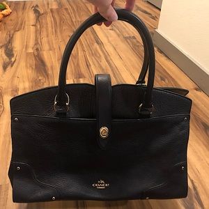 Navy Coach crossbody purse